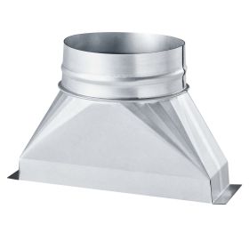 VEVOR Duct Boot, 3-1/4 x 10 x 6 inch Duct End Boot, Galvanized to Round Transition Galvanized Floor Register Tool for Center Ventilation & HVAC System