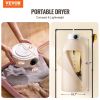 VEVOR Portable Clothes Dryer, Clothes Dryer with Dryer Bag, PTC Heating & LED Display, Foldable Mini Dryer with 5-H Timer for Apartments, Dorms, RVs