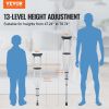 VEVOR Underarm Crutches, 13-Level Height Adjustable Underarm Walking Crutches