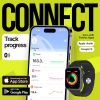 25 Metrics EziGo White Digital Bathroom Smart Scale with BMI, Body Fat, Muscle Mass, Bluetooth, Apple Health Compatible Scales