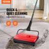 VEVOR Carpet Sweeper Manual, Floor Sweeper with 300 ml Dustbin Capacity Easy to Empty, 6.7 inch Cleaning Width for Home Office Carpets Pet Hair Dust